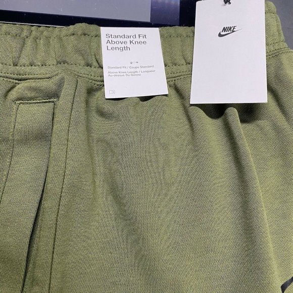 Nike NSW Swoosh French Terry Shorts Green Black Men’s Sizes DD5997-326 Vintage - Picture 3 of 8